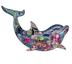 Puzzle Lemn 90 Piese in Forma de Delfin - Img 4