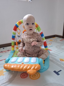 Saltea de Joaca pentru Bebelusi cu Sunete si Lumini Animalute Vesele - Piano Fitness - Img 5