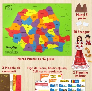 Descopera Romania - Harta Puzzle cu 70+ Activitati despre Geografia, Cultura si Patrimoniul Romaniei - Img 8
