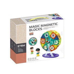 Joc Constructie Magnetic - Magic Set Roata 71 Piese - Img 4