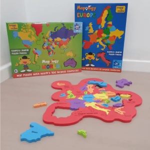 Pachet Puzzle Educativ din Spuma EVA: Harta Lumii si Harta Europei - Img 2