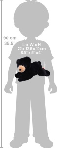 Urs Negru Ecokins - Jucarie Plus 20 cm - Img 2