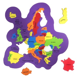 Puzzle Educativ din Spuma EVA - Harta Europei cu Steaguri si Capitale - Img 4