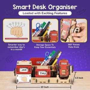 Set Constructie din Lemn - Organizator cu Calendar Infinit - Img 2