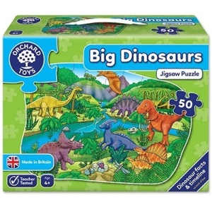 Puzzle de Podea Dinozauri (50 Piese) - Big Dinosaurs - Img 1