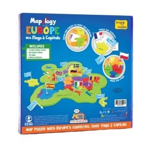 Puzzle Educativ din Spuma EVA - Harta Europei cu Steaguri si Capitale - Img 5