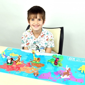 Puzzle Educativ Harta Lumii - Animale - din Spuma EVA - Img 4