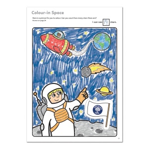 Carte de colorat cu activitati in limba engleza si abtibilduri In Spatiu Outer Space - Img 3