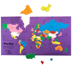 Puzzle Educativ din Spuma EVA - Harta Lumii - Img 3