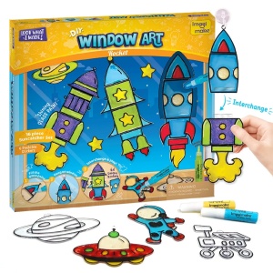 Set Creativ Decoratiuni de Pictat pentru Fereastra - Rocket - Img 9