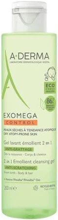 Gel spumant 2 in 1 Exomega Control, 200 ml, A-Derma