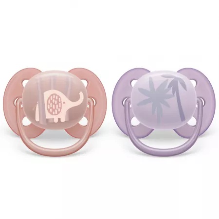 Suzete ultra soft Philips Avent, 0-6 luni, 2 bucati, SCF091/09, Philips