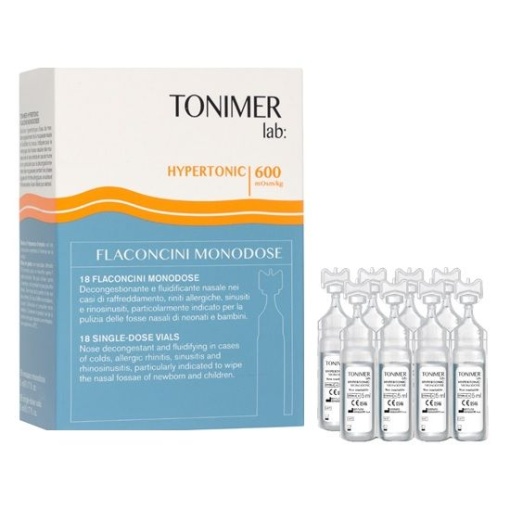 Apa de mare, Hypertonic 600 mOsm/Kg, 18 flacoane x 5 ml, Tonimer