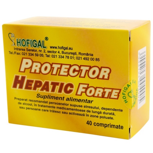 Protector Hepatic Forte, 40 comprimate, Hofigal - Img 1