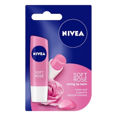 Balsam de buze Soft Rose, 4.8 g, Nivea