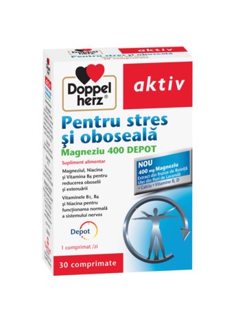 Magneziu Depot, 30 comprimate, Doppelherz pentru stres si oboseala