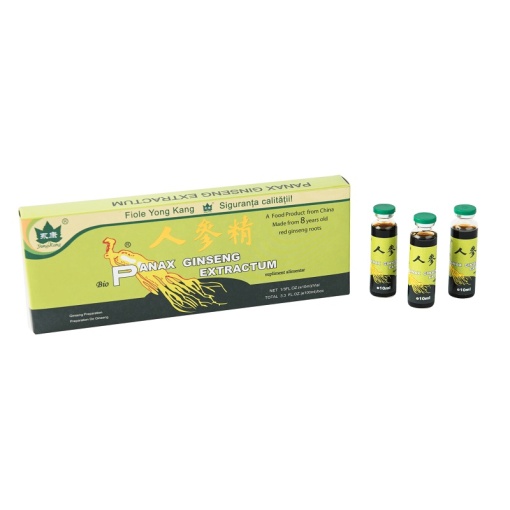 Panax Ginseng extractum, 10 fiole, Yongkang International China - Img 1
