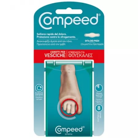 Plasturi interdigitali pentru basici Blister Toes, 8 bucati, Compeed