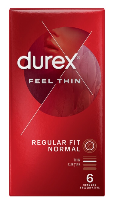 Prezervative Feel Thin, 6 bucati, Durex