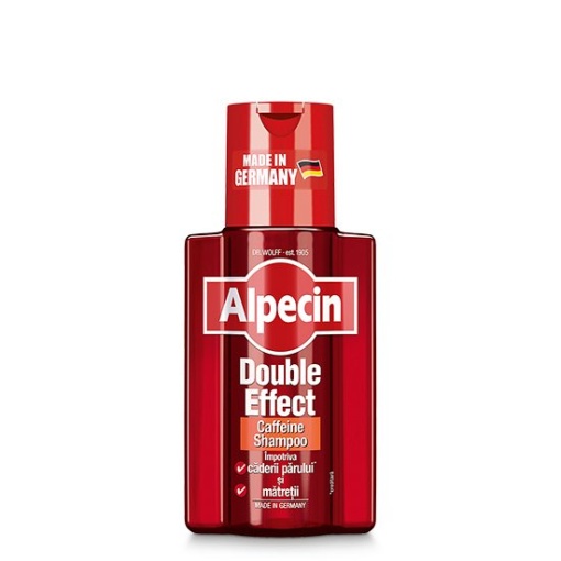 Sampon impotriva caderii parului si a matretii Double Effect Caffeine, 200 ml, Alpecin