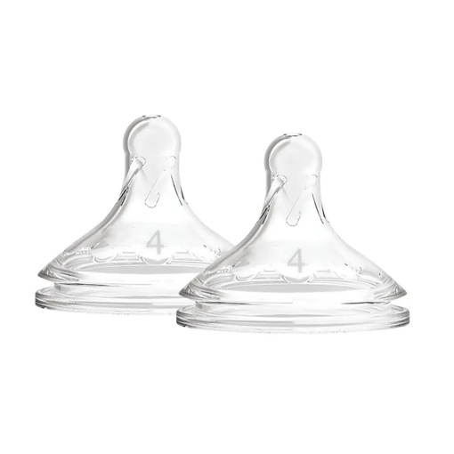 Tetine Gat Larg Options Plus, Silicon, de nivelul 4 , 2 buc