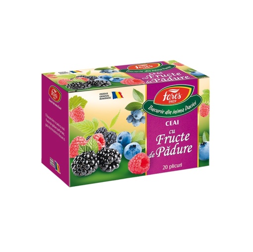 Ceai fructe de padure, Aromfruct, 20 plicuri, Fares