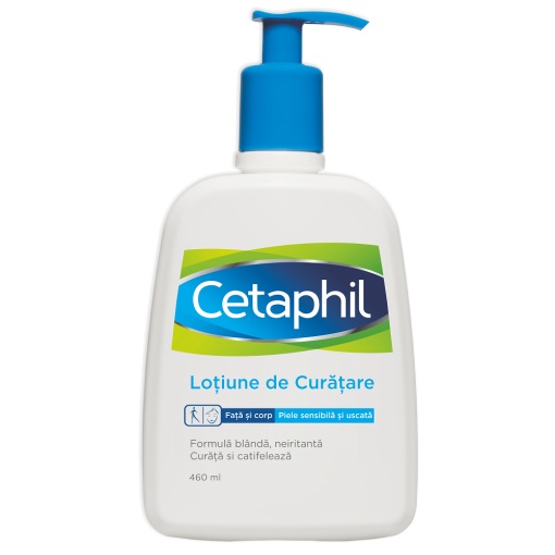 Lotiune de curatare pentru piele sensibila si uscata, 460 ml, Cetaphil