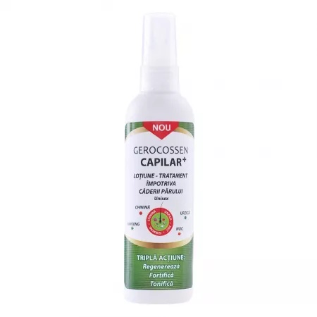 Lotiune tratament impotriva caderii parului Capilar+, 125 ml, Gerocossen