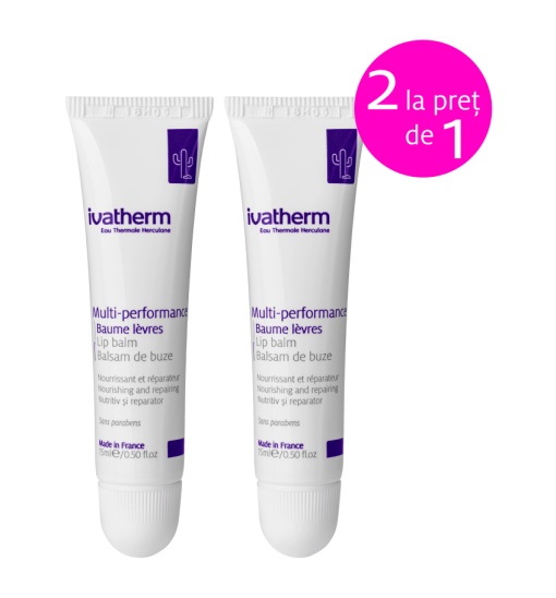 Pachet Balsam de buze Multi-Performance, 15 ml + 15 ml, Ivatherm
