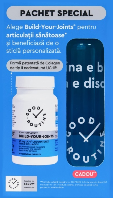 Pachet Build Your Joints 30 capsule + sticla, Secom Good Routine
