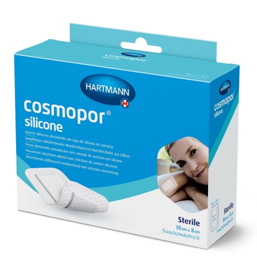 Plasturi autoadezivi Cosmopor Silicone, 7,2 x 5 cm, 5 bucati, Hartmann