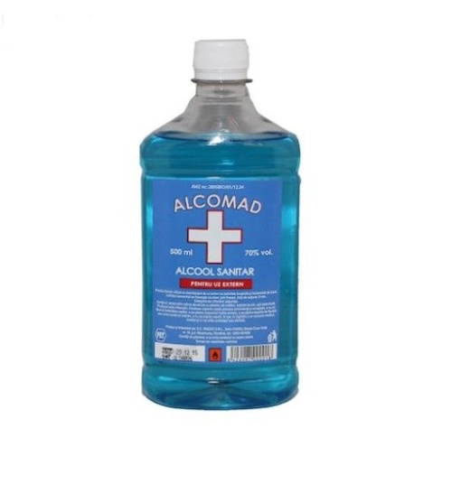 Alcool sanitar pentru uz extern 70%, Alcomad, 500ml