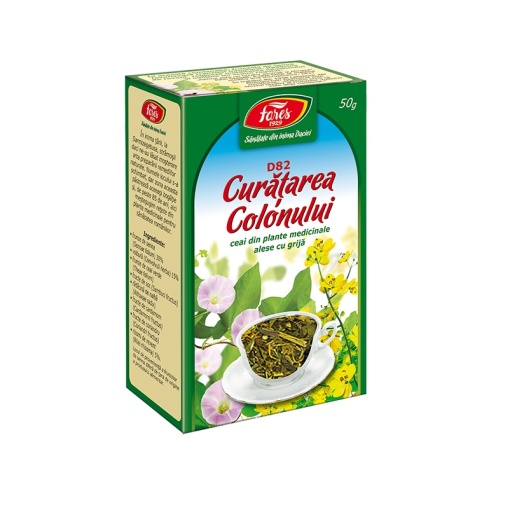 Ceai curatarea colonului, D82, 50 g, Fares