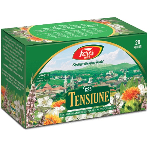 Ceai pentru tensiune, C25, 20 plicuri, Fares