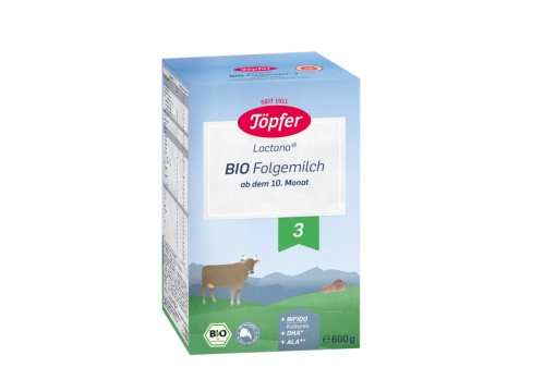 Lapte praf Bio 3 Lactana, +10 luni, 600 g, Topfer