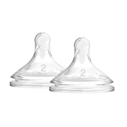 Tetine Gat Larg Options Plus, Silicon, de nivelul 2 , 2 buc