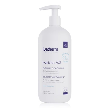 Gel de spalare emolient cu efect calmant Ivahidra+ A.D, 500 ml, Ivatherm