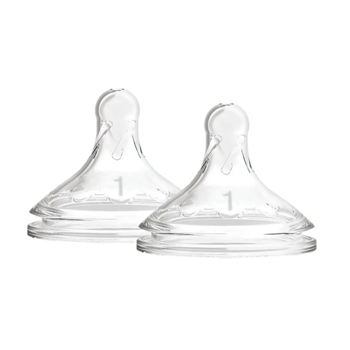Tetine Gat Larg Options Plus, Silicon, de nivelul 1 , 2 buc