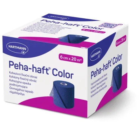 Bandaj elastic autoadeziv albastru Peha-haft Color, 6 cm x 20 m, Hartmann