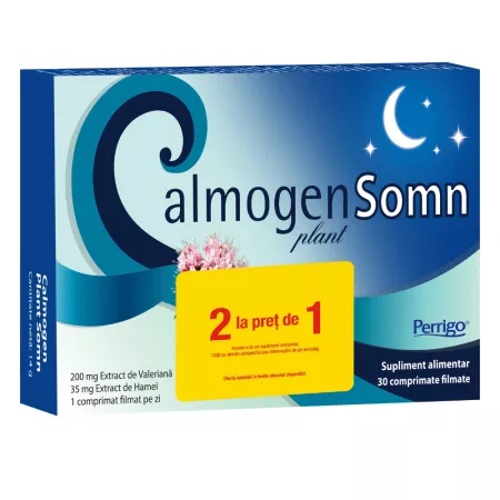 Pachet Calmogen Plant Somn 2 la pret de 1, 2x30 capsule, Perrigo