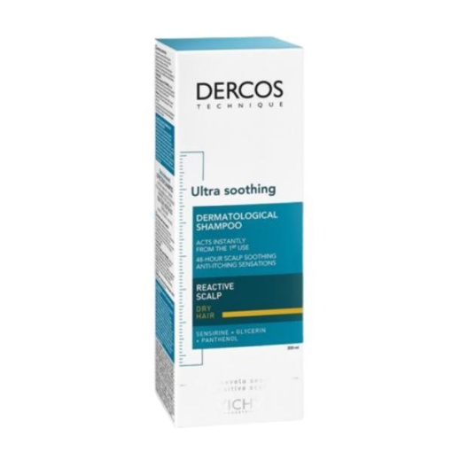 Sampon ultra calmant pentru par uscat Dercos Ultra Soothing, 200 ml, Vichy