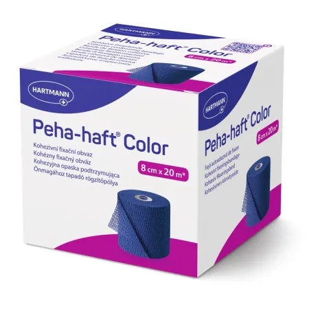 Bandaj elastic autoadeziv albastru Peha-haft Color, 8 cm x 20 m, Hartmann