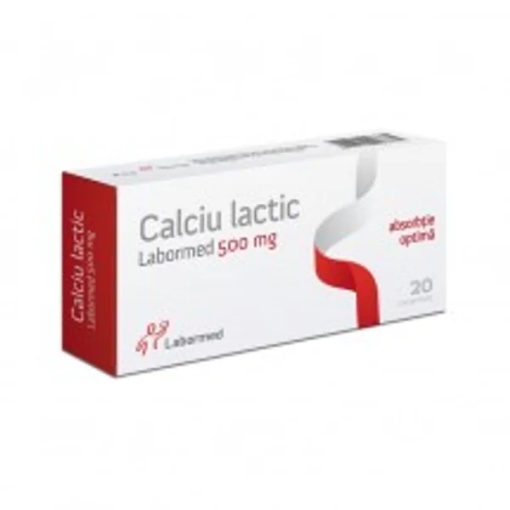 Calciu Lactic, 20 comprimate, Labormed