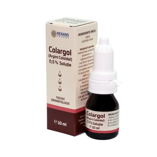 Colargol (Argint coloidal) 0.5 % Solutie, 10 ml, Renans