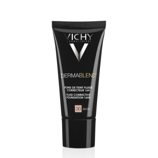 Fond de ten corector fluid rezistenta 16h ten normal sau uscat Nuanta 30 Beige Dermablend, 30 ml, Vichy