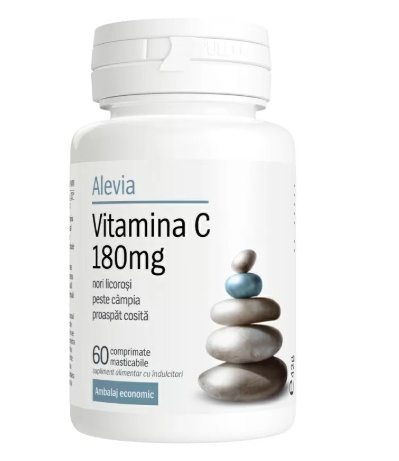 Vitamina C, 180 mg, 60 comprimate masticabile, Alevia