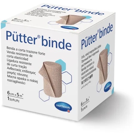 Fasa elastica pentru compresie puternica Putter, 6 cm x 5 m, 1 bucata, Hartmann