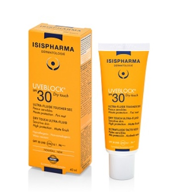 Fluid protector cu efect matifiant UVEBLOCK SPF30 Dry Touch, 40 ml, Isis Pharma