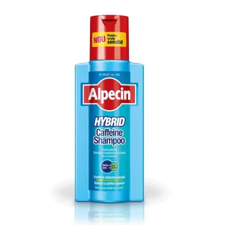 Sampon pentru scalp sensibil cu prurit Hybrid Caffeine, 250 ml, Alpecin