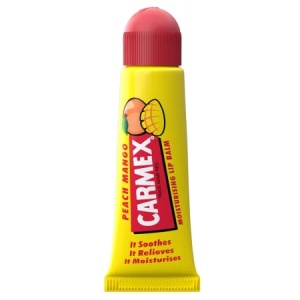 Balsam reparator pentru buze uscate si crapate cu aroma de piersica si mango, 10 g, Carmex